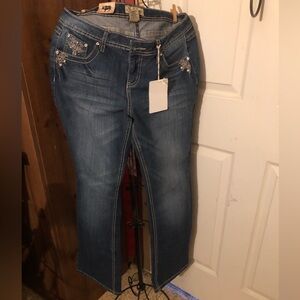 NWT Earl bootcut jeans rhinestone 10p